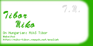 tibor miko business card